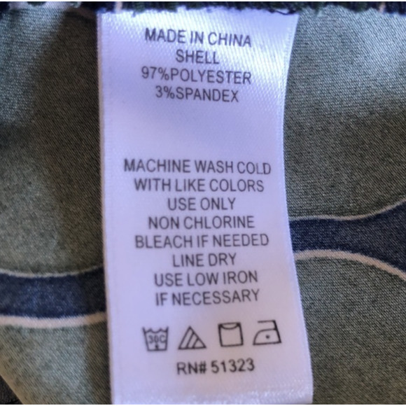 Bloomingdales Nordstrom 1.State Peplum Sleeveless Blouse Green Navy Large - Picture 5 of 8